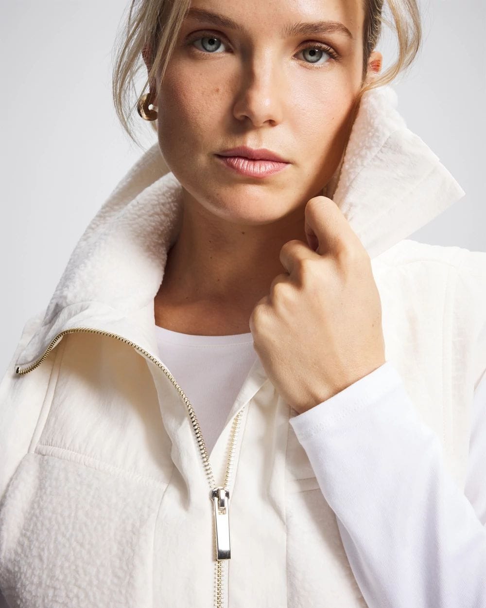 Sherpa Zip Up Vest | Soma